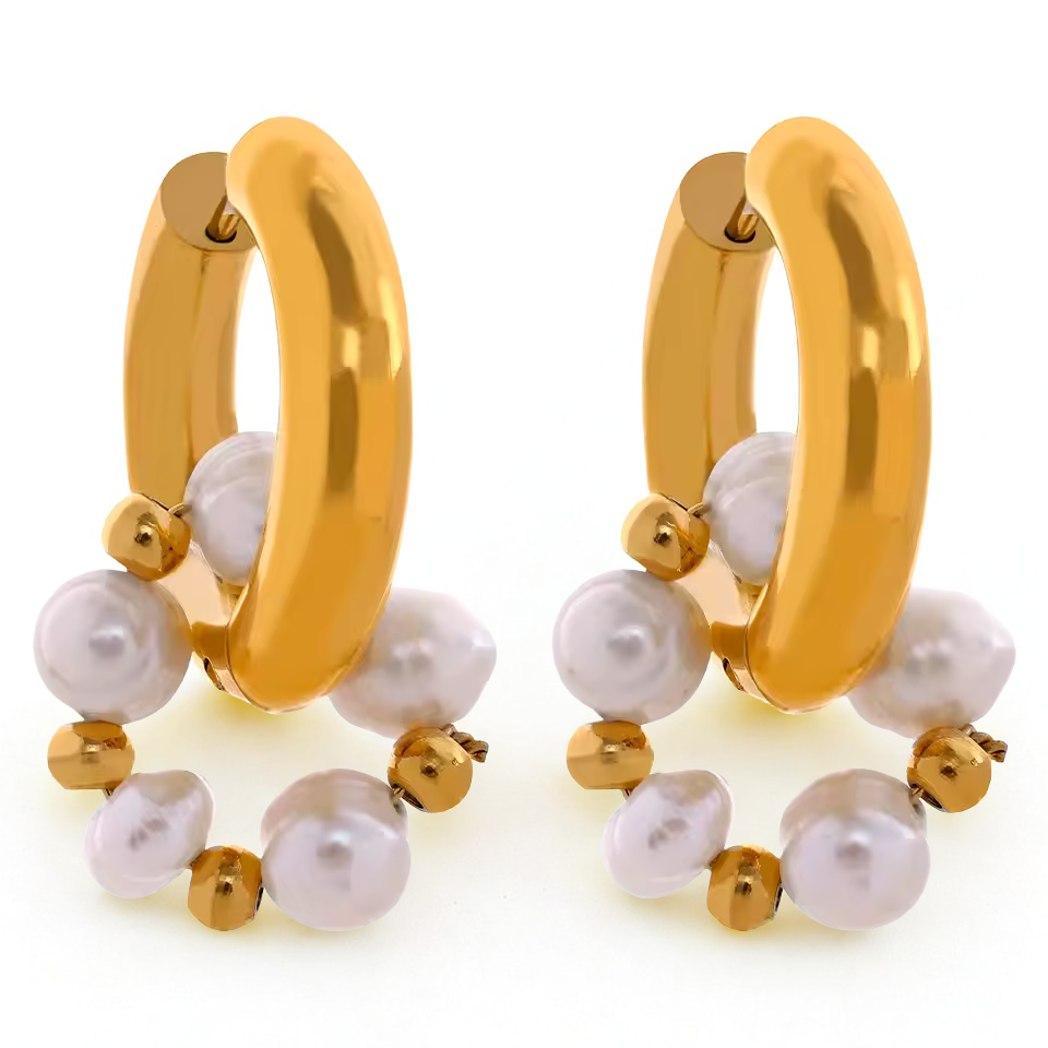 Pendientes - Round Pearl