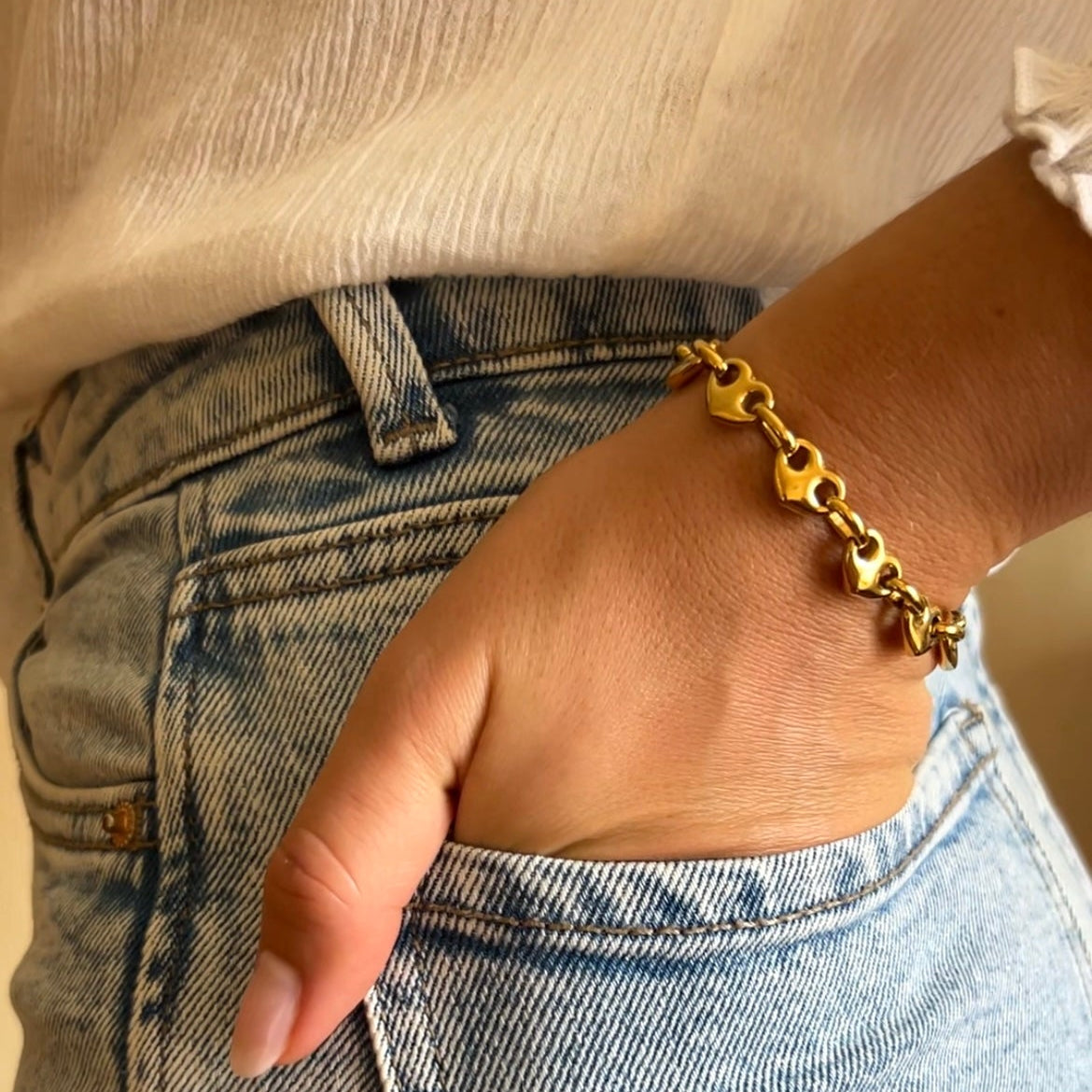 Pulsera Heart Chain