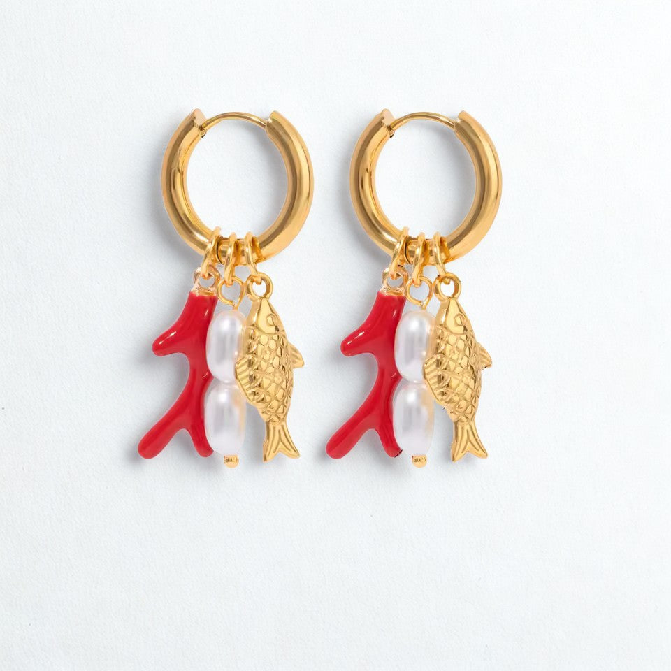 Pendientes - Red Fish