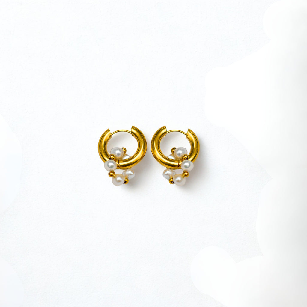 Pendientes - Round Pearl